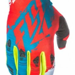 RACE WEAR Fly Racing 2017 Kinetic Glove-Dark Teal/Red