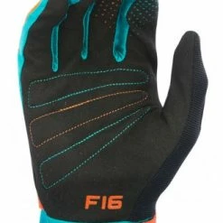 RACE WEAR Fly Racing 2017 F-16 Gloves-Orange/Teal