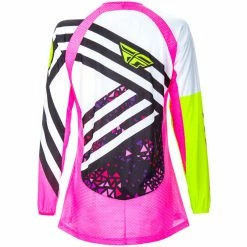 Fly Racing 2018 Kinetic Women's Jersey - Neon Pink/Hi-Vis RACE WEAR