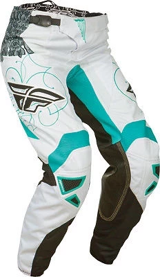 RACE WEAR Fly Racing Kinetic Ladies Race Pants-Teal/White-Youth 20 1 RACE WEAR Fly Racing Kinetic Ladies Race Pants-Teal/White-Youth 20
