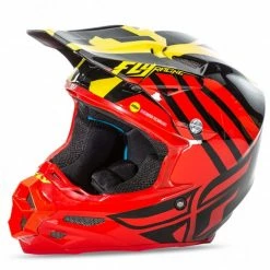 PROTECTIVE GEAR Fly Racing 2016 F2 Carbon MIPS Zoom Helmet-Red/Black/Yellow-Small