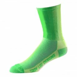 Troy Lee Ace Performance Crew Sock - 50/50 Flo Yellow SHOES