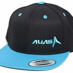 Alias Snap Back Hat-Black/Cyan Blue APPAREL
