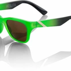 100% Atsuta Sunglasses-Neon Green/Black-Bronze APPAREL