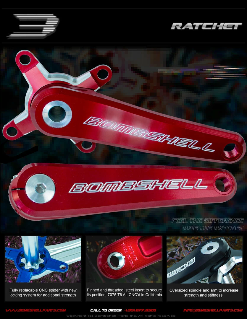 Bombshell Ratchet 2pc Cranks 1 Bombshell Ratchet 2pc Cranks