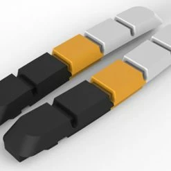 Box X-Ray Replacement Brake Pads-Black/Orange/Grey