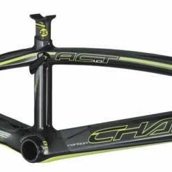 CHASE BICYCLES FRAMES Chase ACT 1.0 Carbon BMX Race Frame-Gloss Black/Neon Yellow