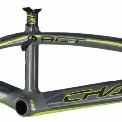 CHASE BICYCLES Chase ACT 1.0 Carbon BMX Race Frame-Gloss Grey/Neon Yellow FRAMES