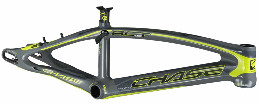 CHASE BICYCLES Chase ACT 1.0 Carbon BMX Race Frame-Gloss Grey/Neon Yellow FRAMES 1 CHASE BICYCLES Chase ACT 1.0 Carbon BMX Race Frame-Gloss Grey/Neon Yellow FRAMES