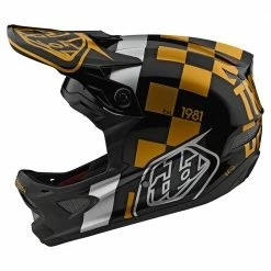 Troy Lee Designs D3 Fiberlite -Raceshop Black/Gold Helmets