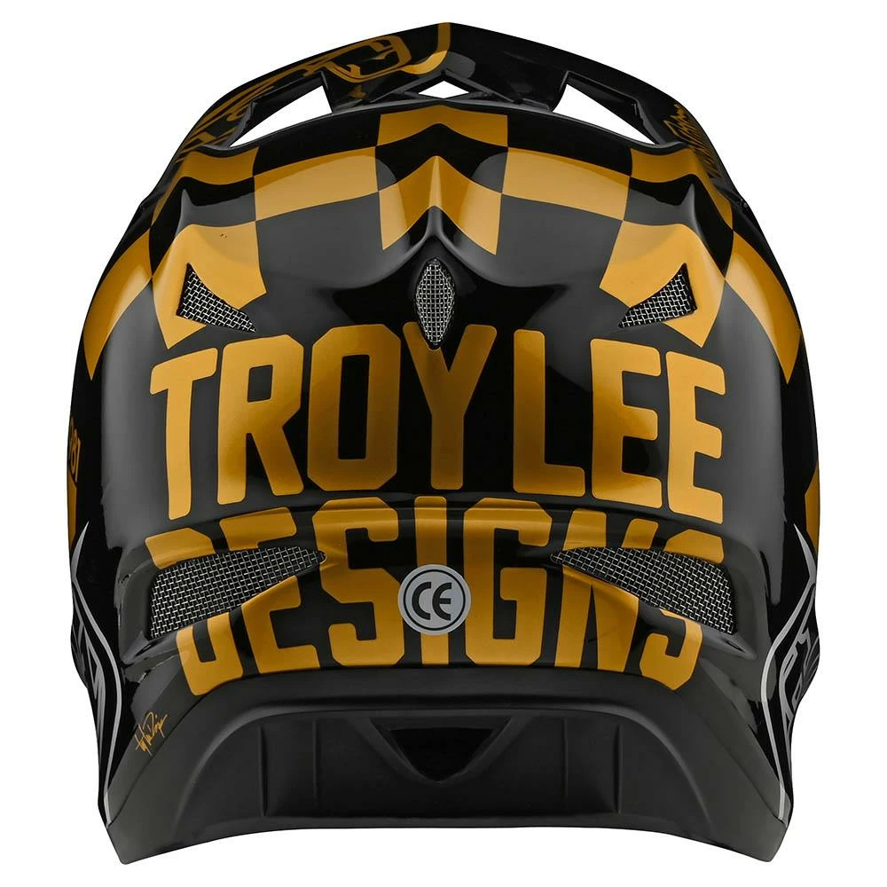 Troy Lee Designs D3 Fiberlite -Raceshop Black/Gold Helmets 3 Troy Lee Designs D3 Fiberlite -Raceshop Black/Gold Helmets