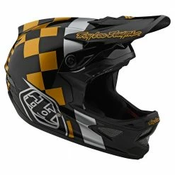 Troy Lee Designs D3 Fiberlite -Raceshop Black/Gold Helmets 8 Troy Lee Designs D3 Fiberlite -Raceshop Black/Gold Helmets