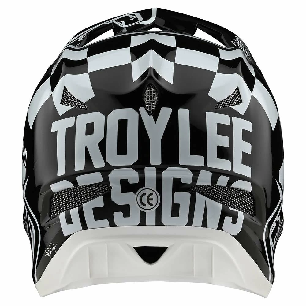 Troy Lee Designs D3 Fiberlite -Raceshop White/Black Helmets 3 Troy Lee Designs D3 Fiberlite -Raceshop White/Black Helmets