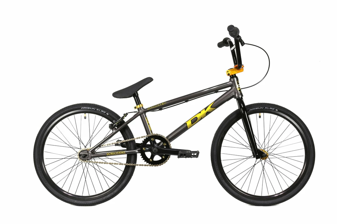 RACE BIKES DK Sprinter Expert BMX Bike-Charcoal/Gold 1 RACE BIKES DK Sprinter Expert BMX Bike-Charcoal/Gold