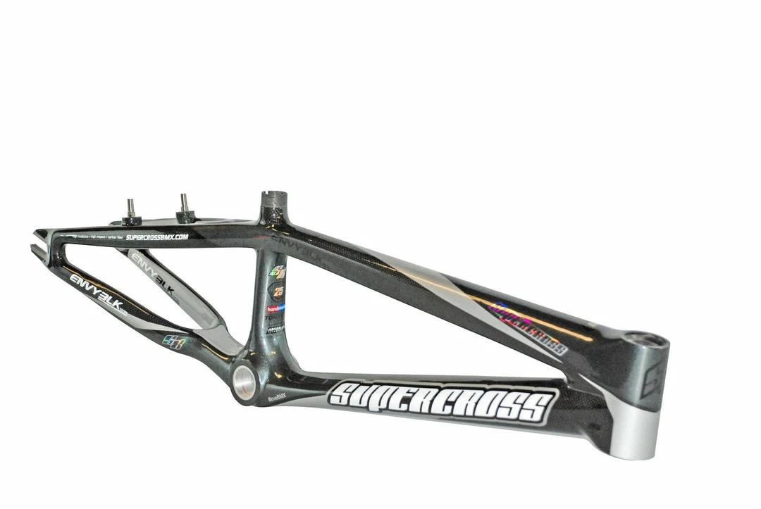 Supercross Envy BLK Carbon Fiber BMX Race Frame - Matte Gun Metal Grey/ Silver 1 Supercross Envy BLK Carbon Fiber BMX Race Frame - Matte Gun Metal Grey/ Silver