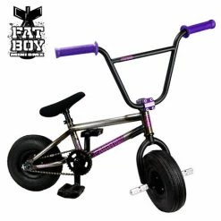 Fat Boy Mini BMX Bike The Assault Pro-Raw/Purple FREESTYLE BIKES