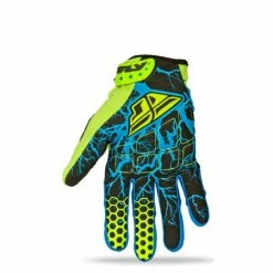 Fly Racing 2015 F-16 Gloves-Ltd Ed-Hi-Vis/Blue RACE WEAR