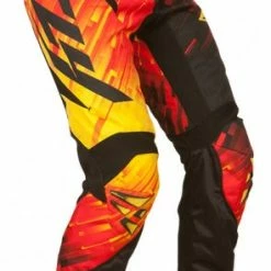 RACE WEAR Fly Racing 2015 Glitch Bicycle Race Pants-Red/Black/Yellow