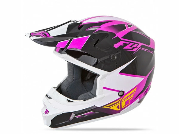 PROTECTIVE GEAR Fly Racing Kinetic Impulse Helmet-Pink/Black/White 1 PROTECTIVE GEAR Fly Racing Kinetic Impulse Helmet-Pink/Black/White