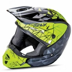 Fly Racing Fly 2018 Kinetic Crux Helmet-Black/Grey/HiVis PROTECTIVE GEAR