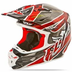 Fly Racing F2 Carbon Acetylene Helmet - White/Red PROTECTIVE GEAR