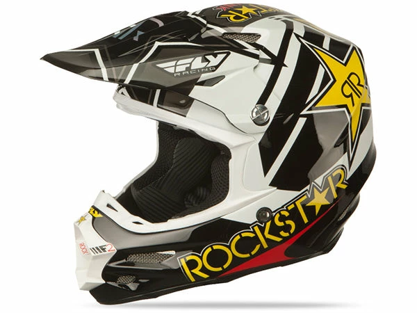 Fly Racing F2 Rockstar Helmet-Black/White 1 Fly Racing F2 Rockstar Helmet-Black/White