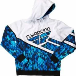 Fly Racing Kinetic Hoodie-Blue/White APPAREL