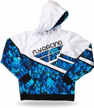 Fly Racing Kinetic Hoodie-Blue/White APPAREL 1 Fly Racing Kinetic Hoodie-Blue/White APPAREL