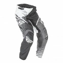 Fly Racing Kinetic Vector Race Pants-Black/White/Gray RACE WEAR