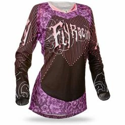 Fly Racing 2015 Kinetic Ladies Race Jersey-Black/Purple/Pink RACE WEAR