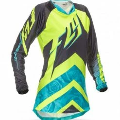 Fly Racing 2016 Kinetic Ladies Jersey-Teal/Hi-Vis RACE WEAR