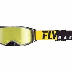 PROTECTIVE GEAR Fly Racing 2019 Zone Pro Goggles-Black/Yellow/Gold Mirror