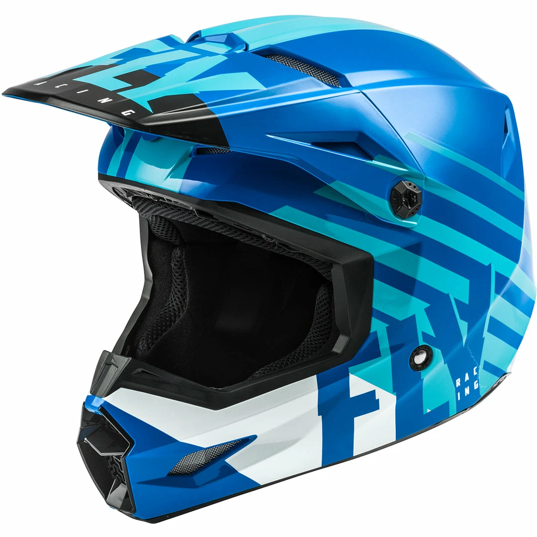 Fly Racing Kinetic Thrive Helmet-Blue/White Helmets 1 Fly Racing Kinetic Thrive Helmet-Blue/White Helmets