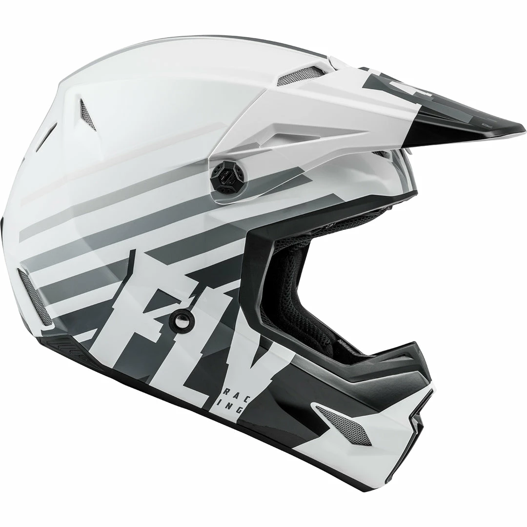 Fly Racing Kinetic Thrive Helmet-White/Black/Gray Helmets 2 Fly Racing Kinetic Thrive Helmet-White/Black/Gray Helmets