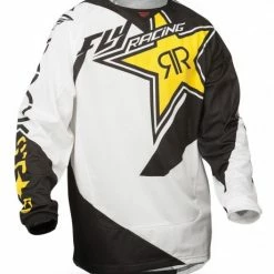 Fly Racing Kinetic Vector Mesh Race Jersey-Rockstar Yellow/Black RACE WEAR