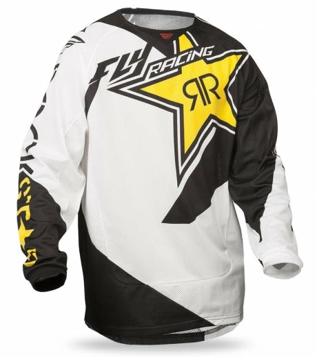 Fly Racing Kinetic Vector Mesh Race Jersey-Rockstar Yellow/Black RACE WEAR 1 Fly Racing Kinetic Vector Mesh Race Jersey-Rockstar Yellow/Black RACE WEAR