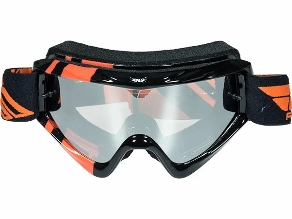 Fly Racing Zone Goggle-Youth-Black/Orange-Flash Chrome Lens 2 Fly Racing Zone Goggle-Youth-Black/Orange-Flash Chrome Lens