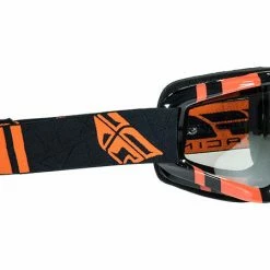 Fly Racing Zone Goggle-Youth-Black/Orange-Flash Chrome Lens