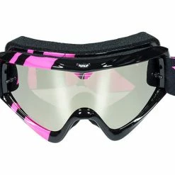 Fly Racing Zone Goggle-Youth-Black/Pink-Chrome/Smoke Lens