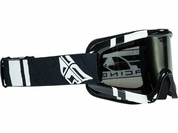 PROTECTIVE GEAR Fly Racing Zone Goggle-Youth-Black/White-Chrome/Smoke Lens 1 PROTECTIVE GEAR Fly Racing Zone Goggle-Youth-Black/White-Chrome/Smoke Lens