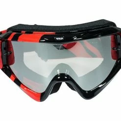PROTECTIVE GEAR Fly Racing Zone Goggle-Adult-Red/Black-Flash Chrome Lens