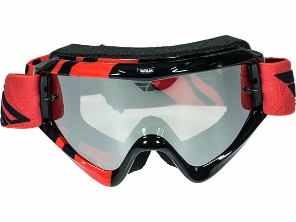 PROTECTIVE GEAR Fly Racing Zone Goggle-Adult-Red/Black-Flash Chrome Lens 2 PROTECTIVE GEAR Fly Racing Zone Goggle-Adult-Red/Black-Flash Chrome Lens