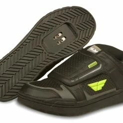 Fly Racing Transfer Clipless Shoes-Black/Hi-Vis Yellow