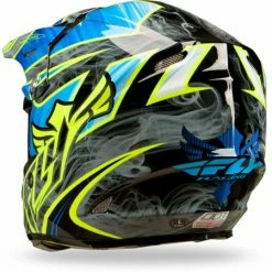 Fly Racing 2013/2014 F2 Carbon Acetylene Helmet-Blue/Hi-Vis Yellow PROTECTIVE GEAR