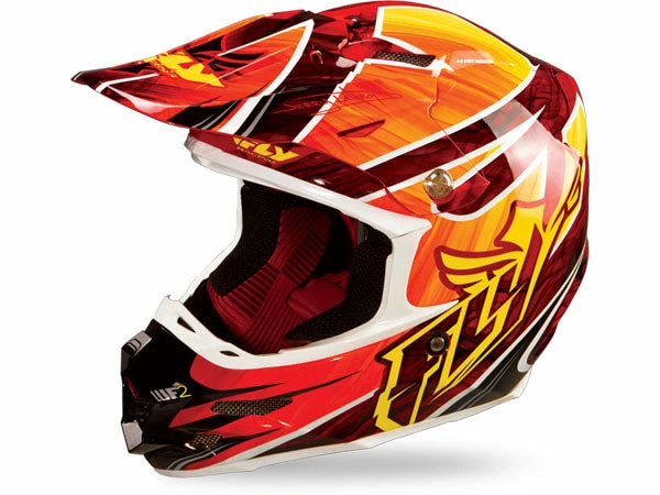 Fly Racing 2013/2014 F2 Carbon Acetylene Helmet-Red/Yellow 1 Fly Racing 2013/2014 F2 Carbon Acetylene Helmet-Red/Yellow