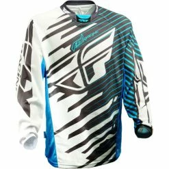 Fly Racing 2014 Kinetic Shock Mesh Race Jersey-Blue/White RACE WEAR