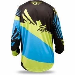 Fly Racing 2014 Kinetic Blocks Race Jersey-Blue/Hi-Vis Yellow