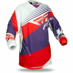 Fly Racing 2014 Kinetic Blocks Race Jersey-Purple/Red/White RACE WEAR