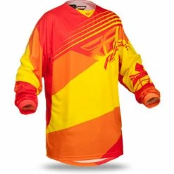 RACE WEAR Fly Racing 2014 Kinetic Blocks Race Jersey-Red/Yellow