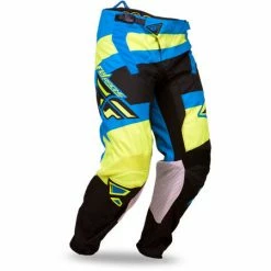 Fly Racing 2014 Kinetic Blocks Race Pants-Blue/Hi-Vis Yellow